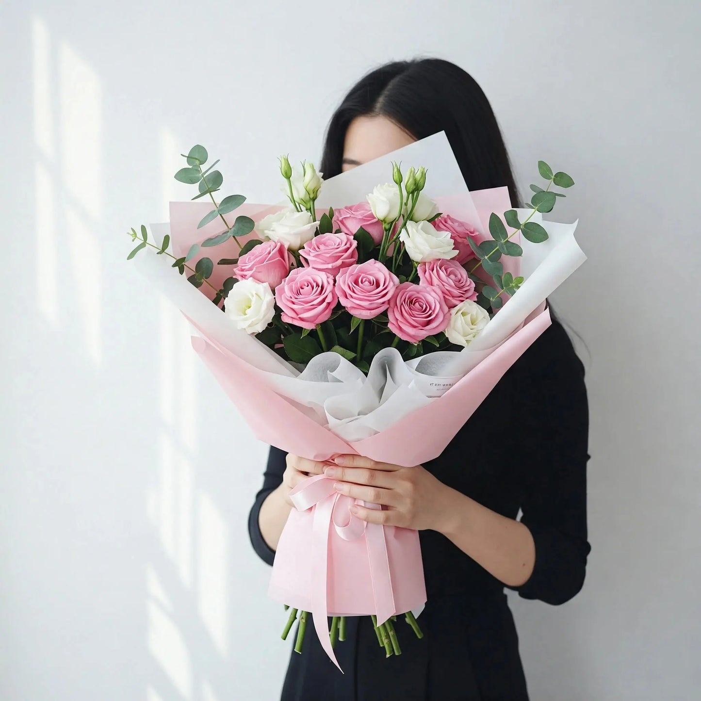 Rosy Whispers Bouquet - 999Flowers