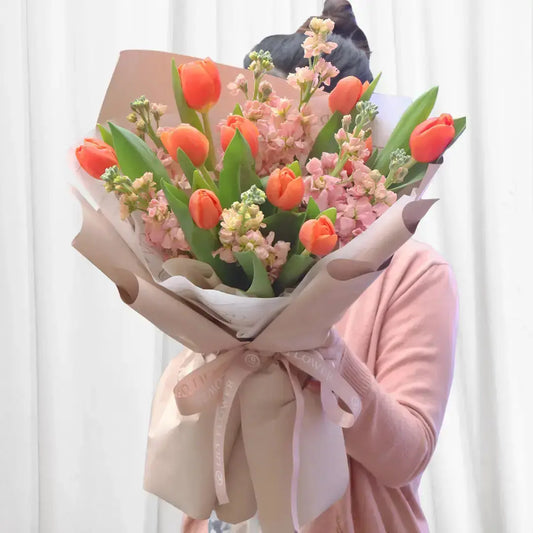orange tulip bouquet 
Hong Kong flower delivery
Flower Shop in Hong Kong
