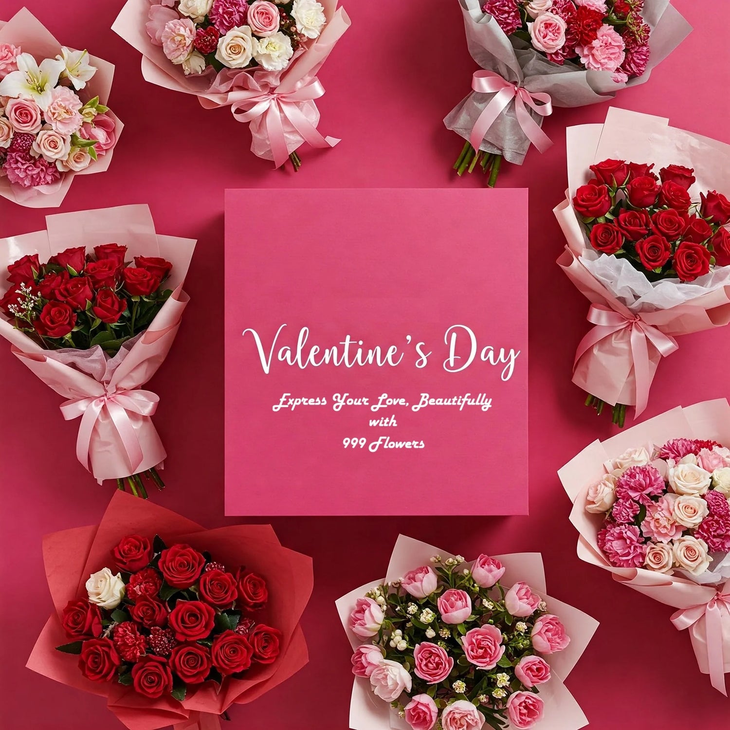 Flower bouquets for Valentine's Day