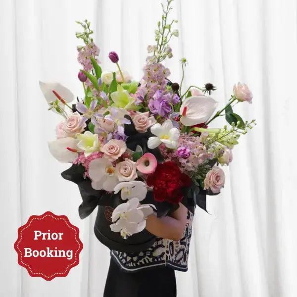 Blush Radiance Floral Symphony Hatbox 999Flowers