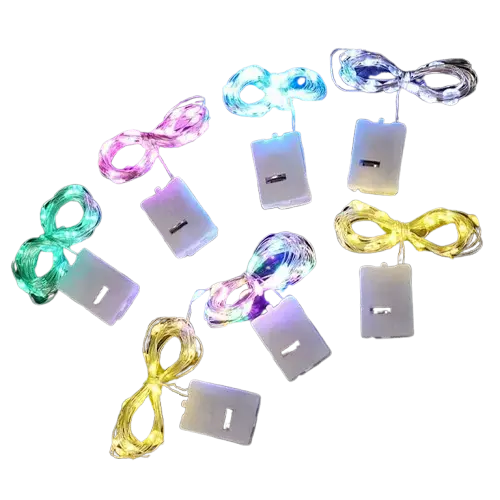 Set of colorful LED string lights