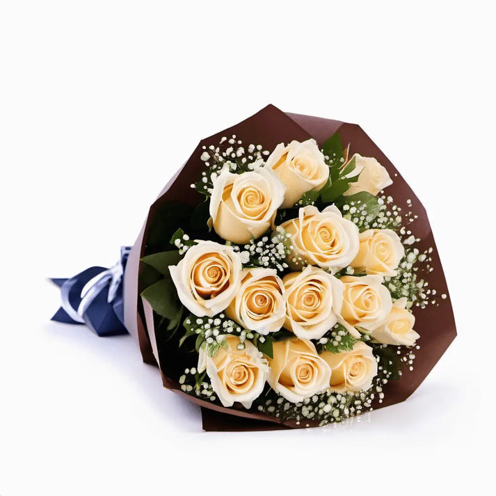 Champagne Roses Hong Kong | Luxury Peach Roses | Same-Day – 999Flowers