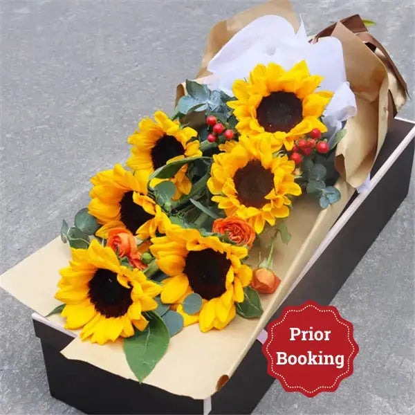 Vibrant Sunshine Floral Box 999Flowers